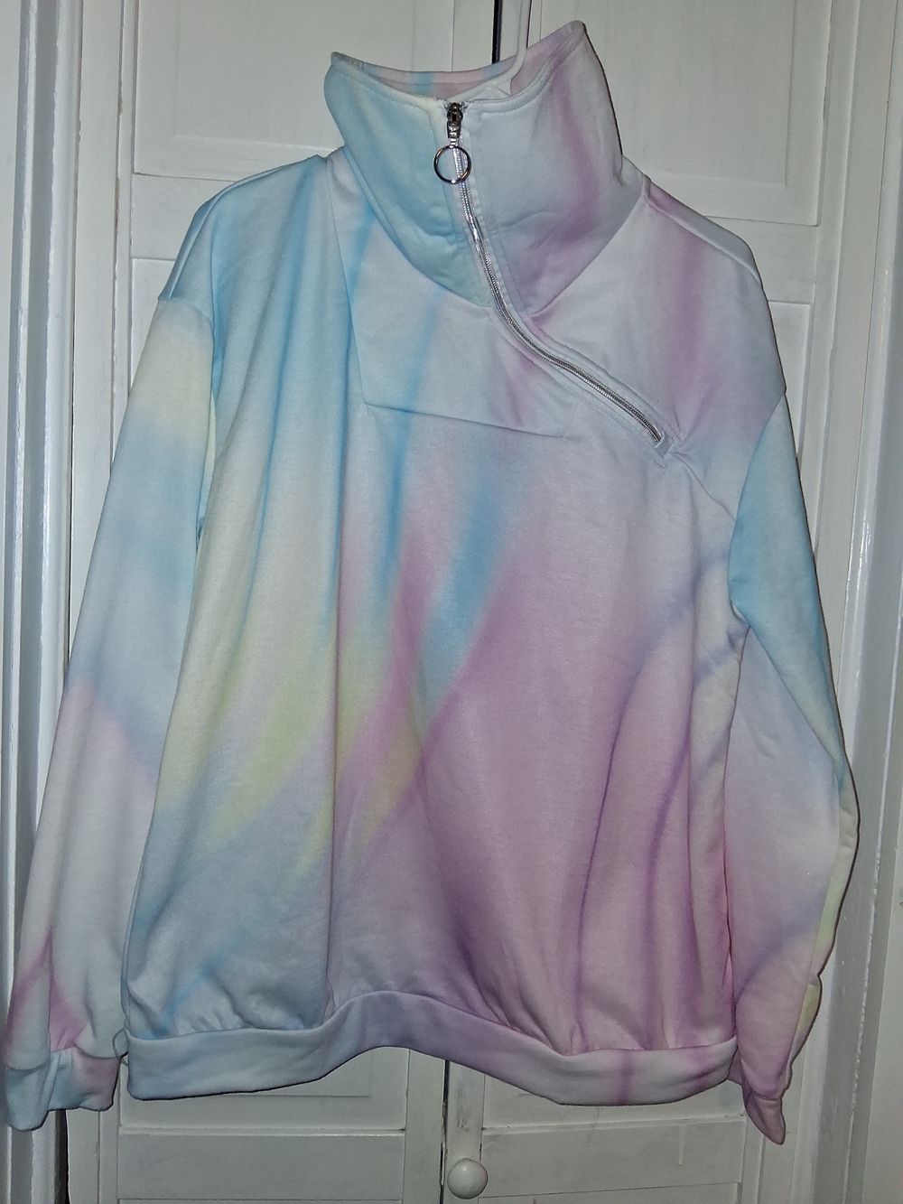Acegolfs Pastel Tie-Dye Funnel Neck Zip Sweatshirt - Women